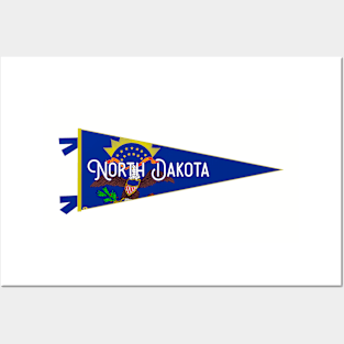 North Dakota Flag Pennant Posters and Art